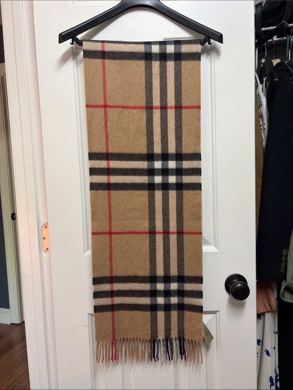 Burberry Classic Plaid Tan Scarf